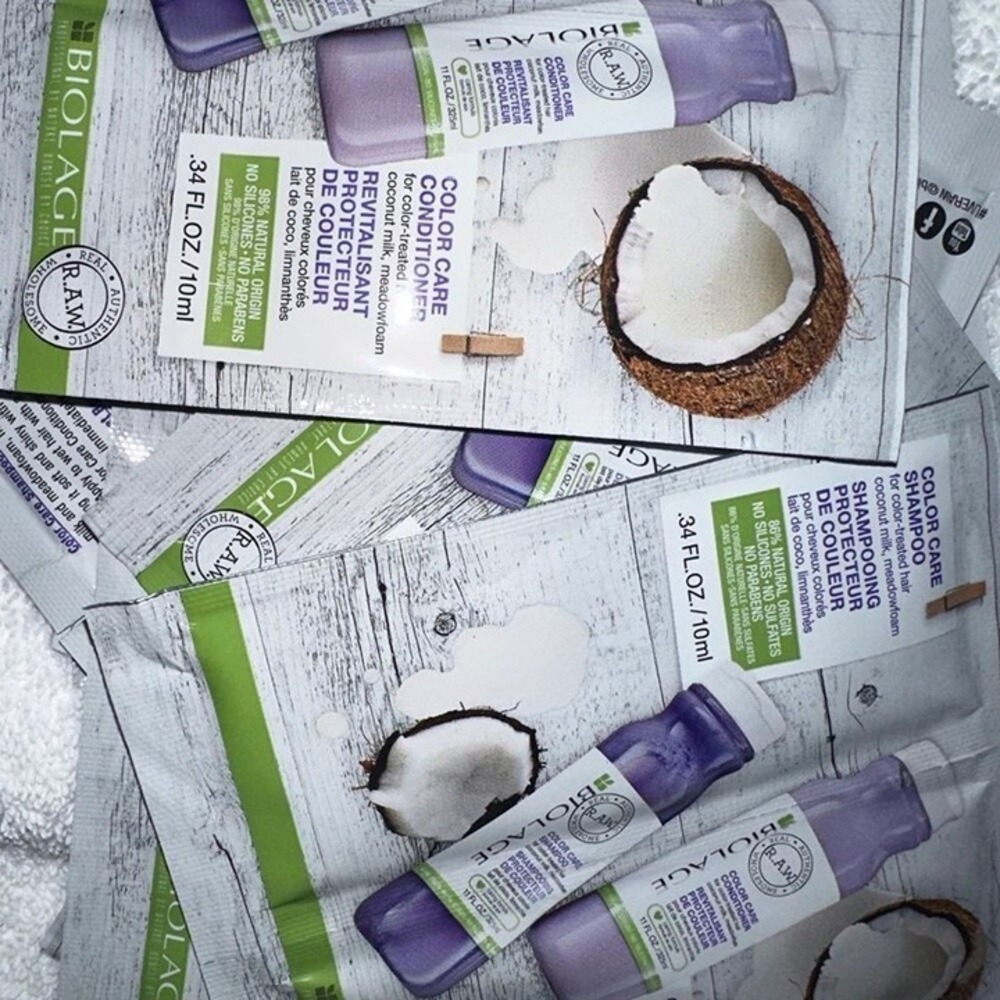 Matrix Biolage raw Color Care Shampoo and‎ conditioner raw hair care travel